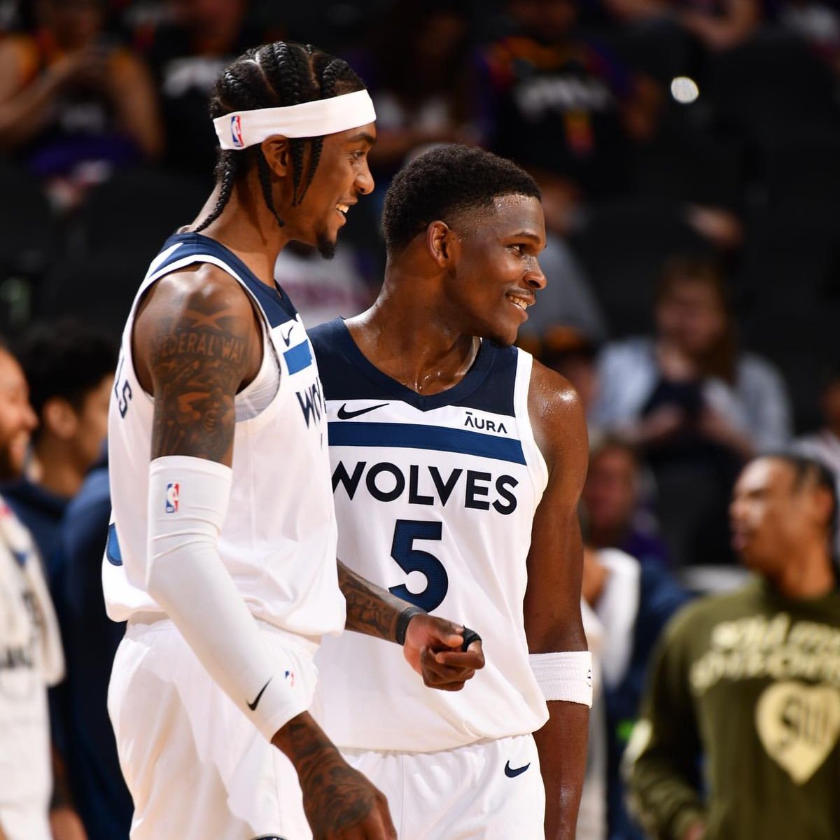 TWolvesLead's tweet photo. Jaden McDaniels on the Timberwolves having the hardest route to a Championship this postseason: 

"It's the route we want to go... It's when we play our best when we play the best teams and nobody thinks we're going to win." 

(via: @RunItBackFDTV) https://t.co/L0XIHF7nAR