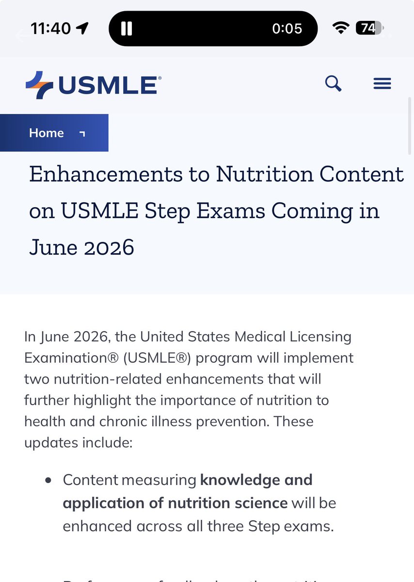A few extra nutrition questions on USMLE is definitely going to make america healthy again
