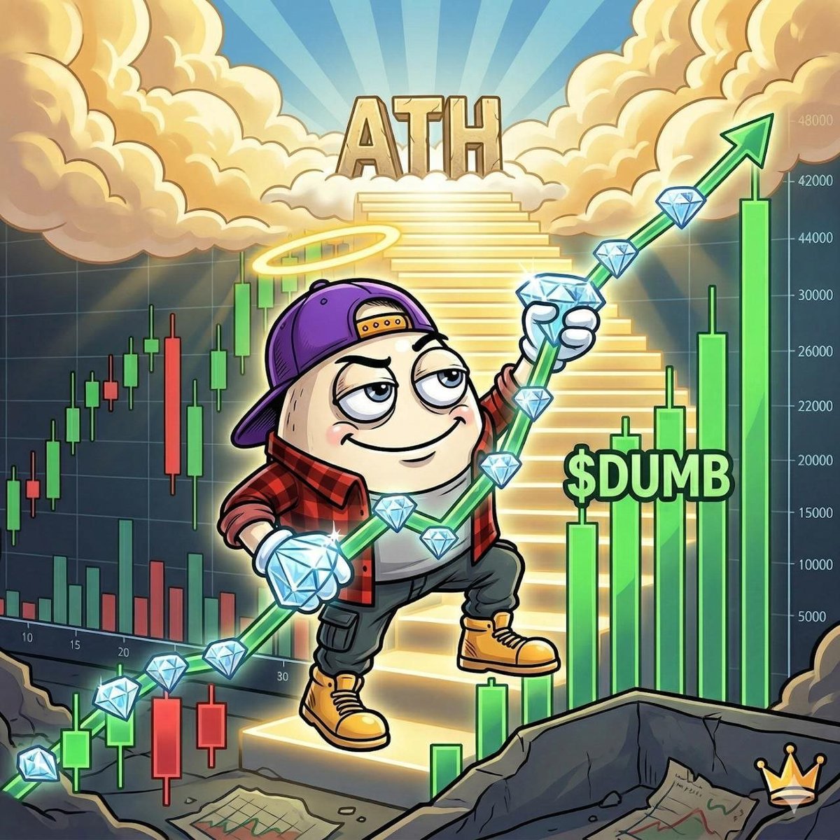 That chart is a straight staircase to heaven. $DUMB has the strongest diamond hands in the trenches. We aren't just holding the line; we ARE the line.