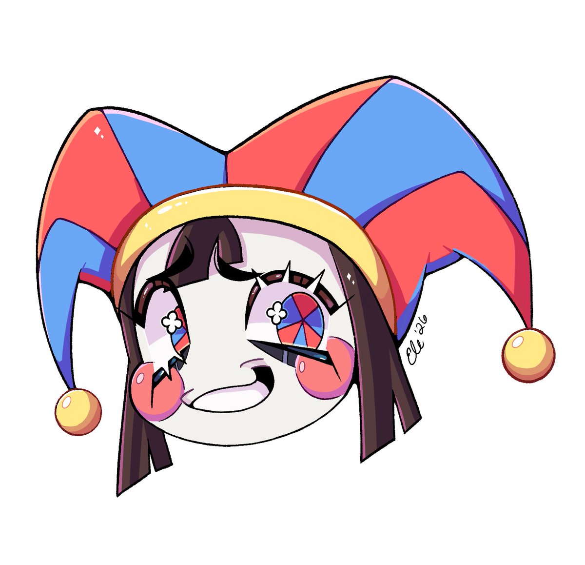 EleWoodsVT's tweet image. The circus that’s digital or whatever 🎪 #tadc #stickers