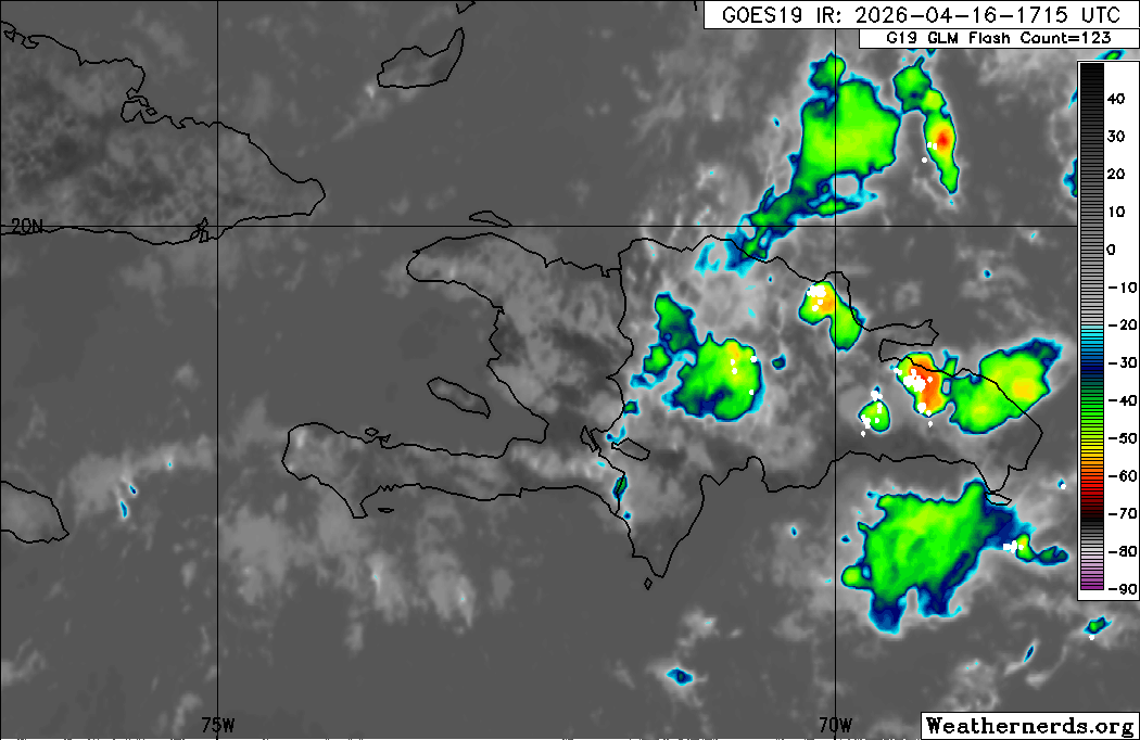 RudyMeteo's tweet photo. 📡 Situation météo active sur Haïti ce jeudi et vendredi

Un système en altitude + un axe d’instabilité en surface sur Hispaniola favorisent les pluies

⚠️ Activité surtout en fin d'après-midi et soirée, avec intensité variable selon les zones. https://t.co/MWMbKFpHeS