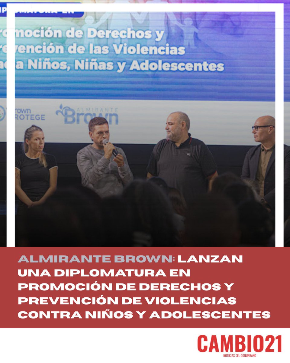 Lanzan en Almirante Brown una diplomatura en promoción de derechos y prevención de violencias contra niños y adolescentes.

Nota completa: Link en bio