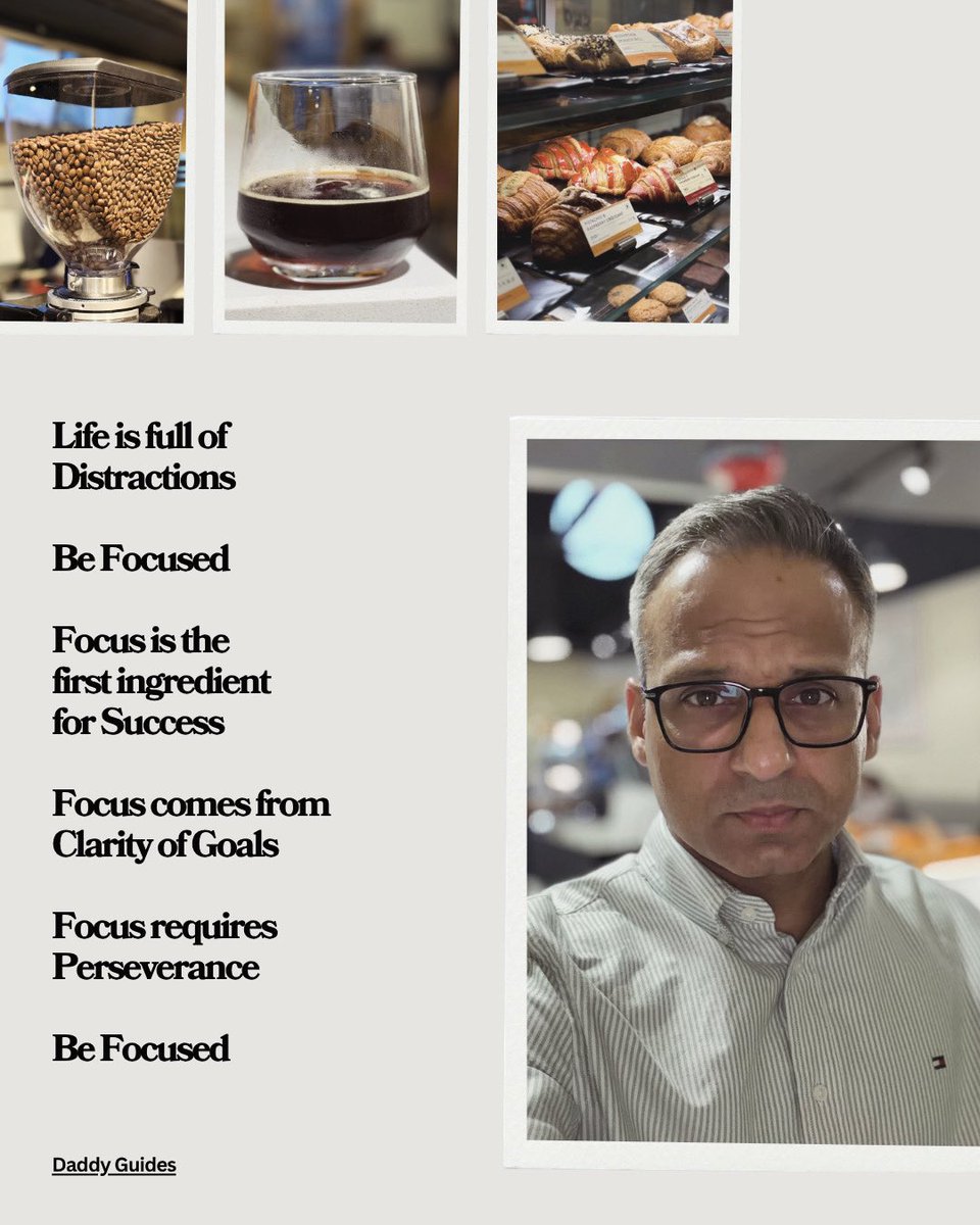 nishantchat's tweet image. The key reason why some people are more successful than others is focus 

Being focused is neither an art nor a science.
It is all about practice and commitment. 

Remember even the key objective of every meditation is focus.

#daddyguides
#focus #meditation #success #lifelessons