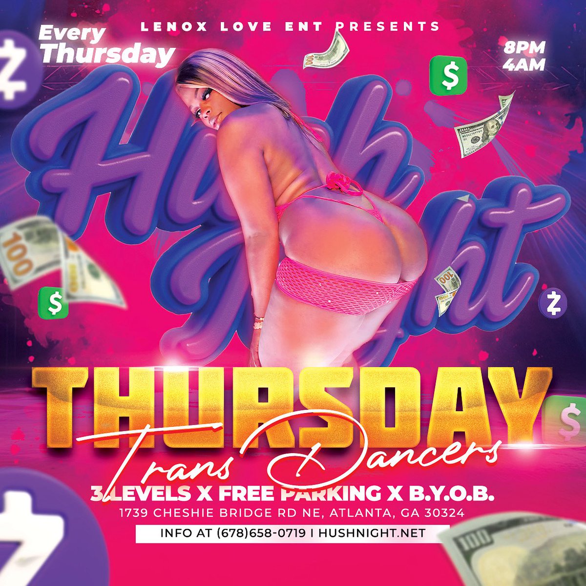 Atl I’m back outside tonight🤌🏾🤗 we lit tonight. Make sure y’all are pulling up at HushNightAtl📍 by the one and only <a href="/lenoxloveent/">Lenox Love Ent</a> 🔥