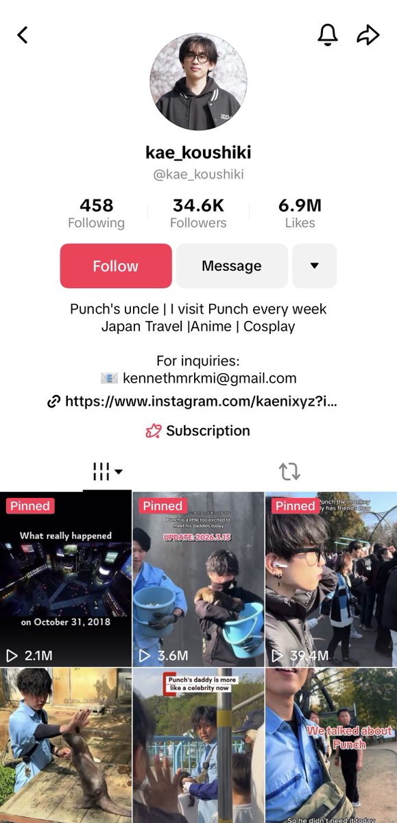 ren_Nevermind's tweet photo. he goes to the zoo every single week just to see $PUNCH.

even though the zoo is quite far from tokyo station.

has there ever been an animal that has touched people this deeply?

only $PUNCH https://t.co/VKxn2nn3WG