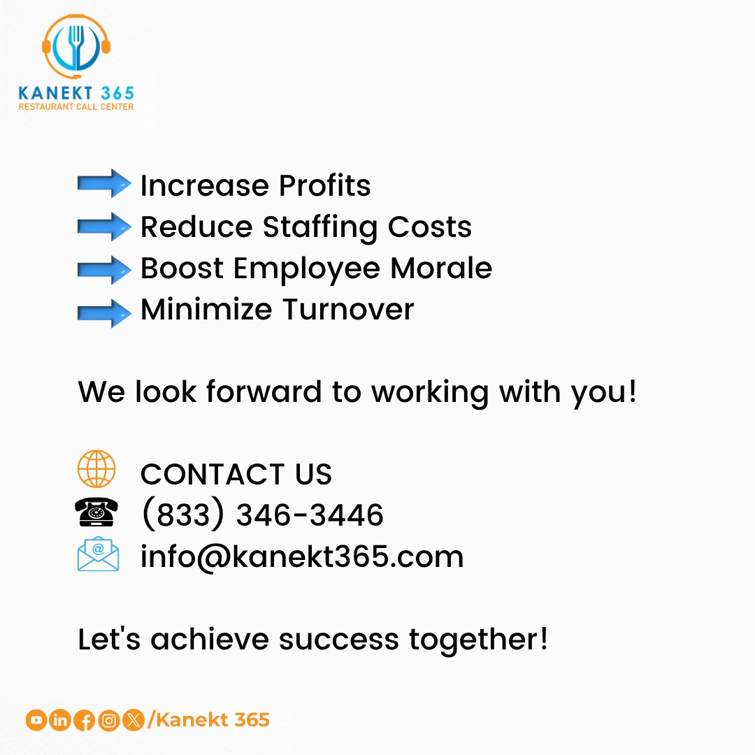kanekt365's tweet image. Rush periods demand stability. Strong call centers and bilingual support make the difference. Is your QSR ready for the rush?

#ContactUs #Kanekt365 #CallCenter #QSR #CX