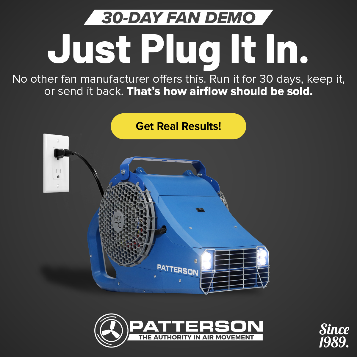 PattersonFanCo's tweet photo. No long explanations, complicated install, or a leap of faith. We’re taking the guesswork out! Just plug it in and feel it work.
...Because once it’s running, the product speaks for itself. Try our 30-Day Fan Demo! https://t.co/a9hrF6xD79 https://t.co/VESr68ZoY0