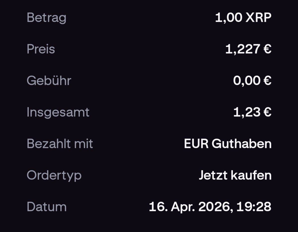 TommiXRP365's tweet photo. #XRP365   -   Tag 6 

+ 1 XRP [006/365] ✅️ 

Durchschnittspreis: Ø 1,179 € 

Heute etwas später, doch Disziplin kennt keine Uhrzeit! 
Schönen Abend für alle und bis morgen! 

#XRP #DCA #Cryptoticker 

(nfa! dyor! fepo!) https://t.co/ddIVUwtXU4