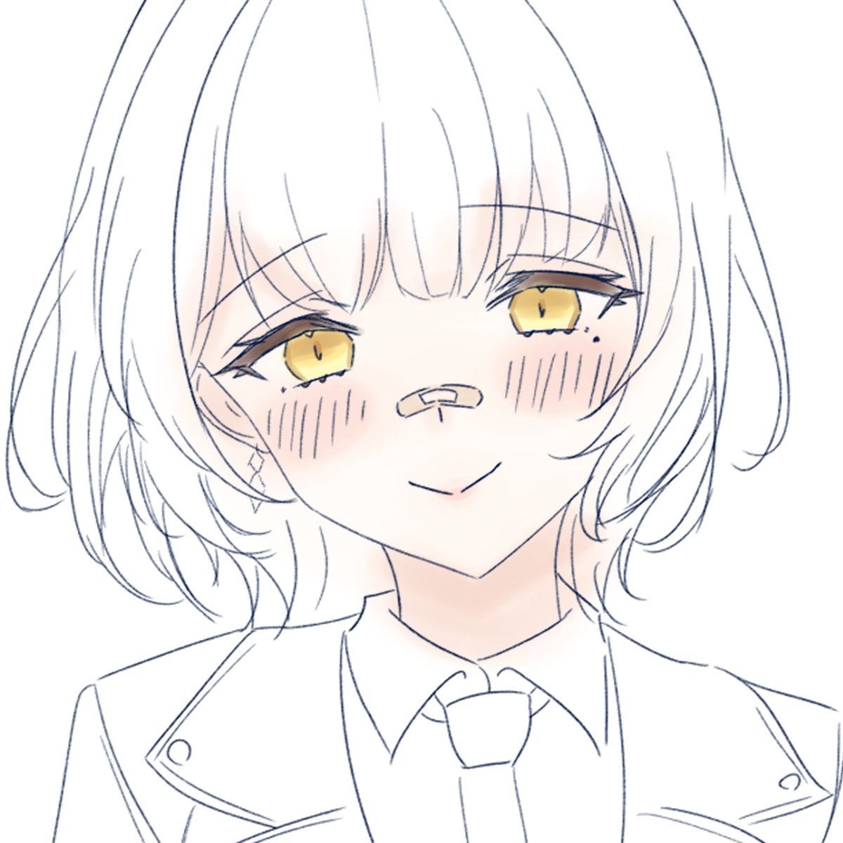 ツールの試し描きしたくてお題をもらったHACHIちゃんを描いてみたけど思った以上に可愛くなった気がする