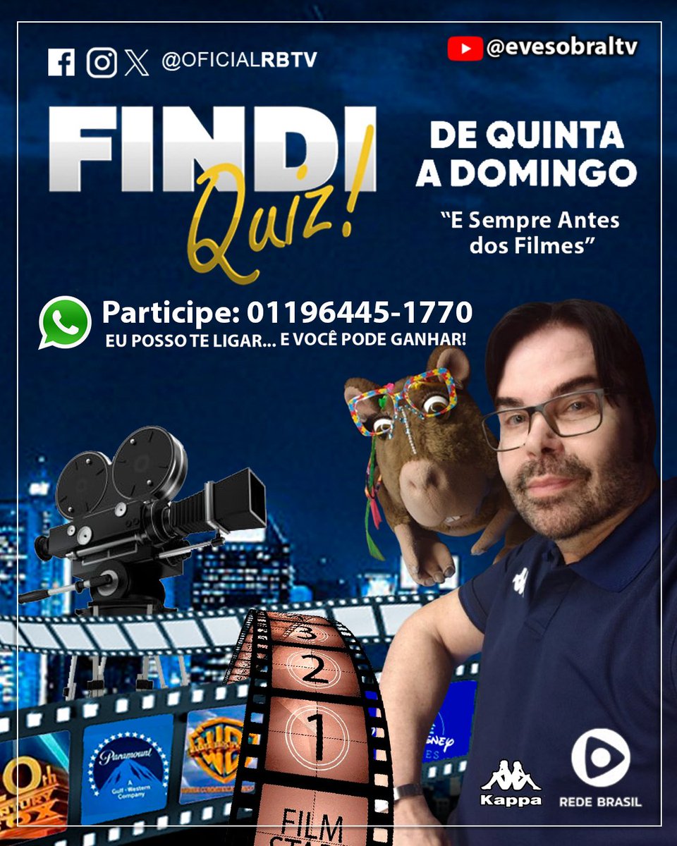 #FindiQuiz!

SEMPRE ANTES DOS FILMES!

<a href="/evesobraltv/">Evê Sobral</a>

Acompanhe pelo site: rbtv.com.br

Rede Brasil / Rede Brasil de Televisão / Evê Sobral Em Revista Findi Quiz Spa TV e Trabalhos
#RedeBrasilDeTelevisão #OficialRBTV #evesobraloficial #emrevista