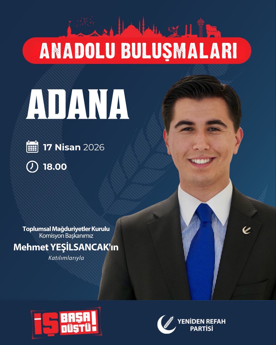 MehmetYslsnck's tweet photo. MKYK üyemiz, Genel Başkan Danışmanımız Sn. Melih Güner ile yarın Adana’dayız.

Anadolu buluşmalarımız kapsamında gerçekleştireceğimiz programda, vatandaşlarımızla bir araya gelerek görüş ve taleplerini dinleyeceğiz.

@erbakanfatih @melihguuner @magdursuztoplum https://t.co/XXZB0O4I49