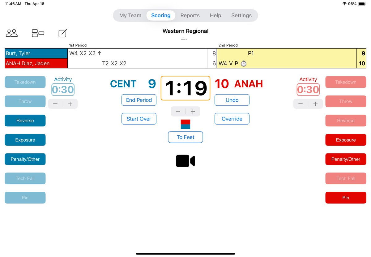 Takedown Scoring and Stats App tweet media