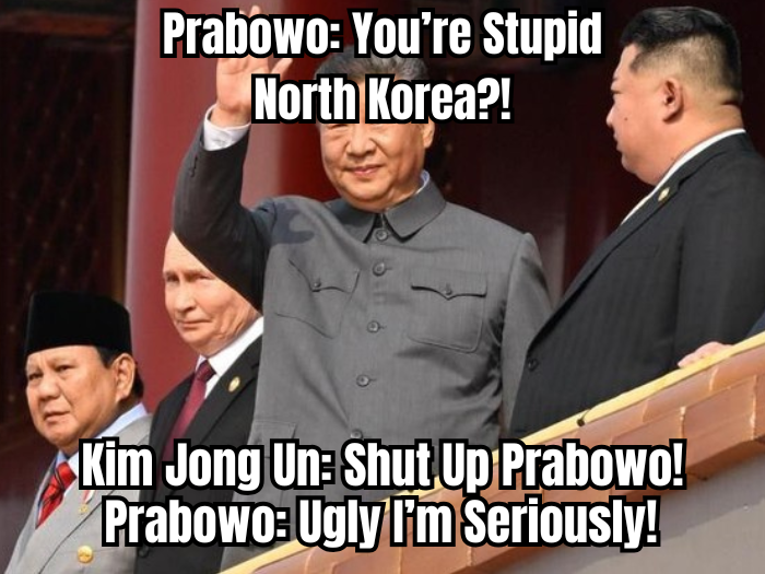 ZoeyYazama9918's tweet photo. Meme Indonesian: Prabowo Roast Kim Jong Un!

Fat Jong Un - https://t.co/ZewOa8BXSn
