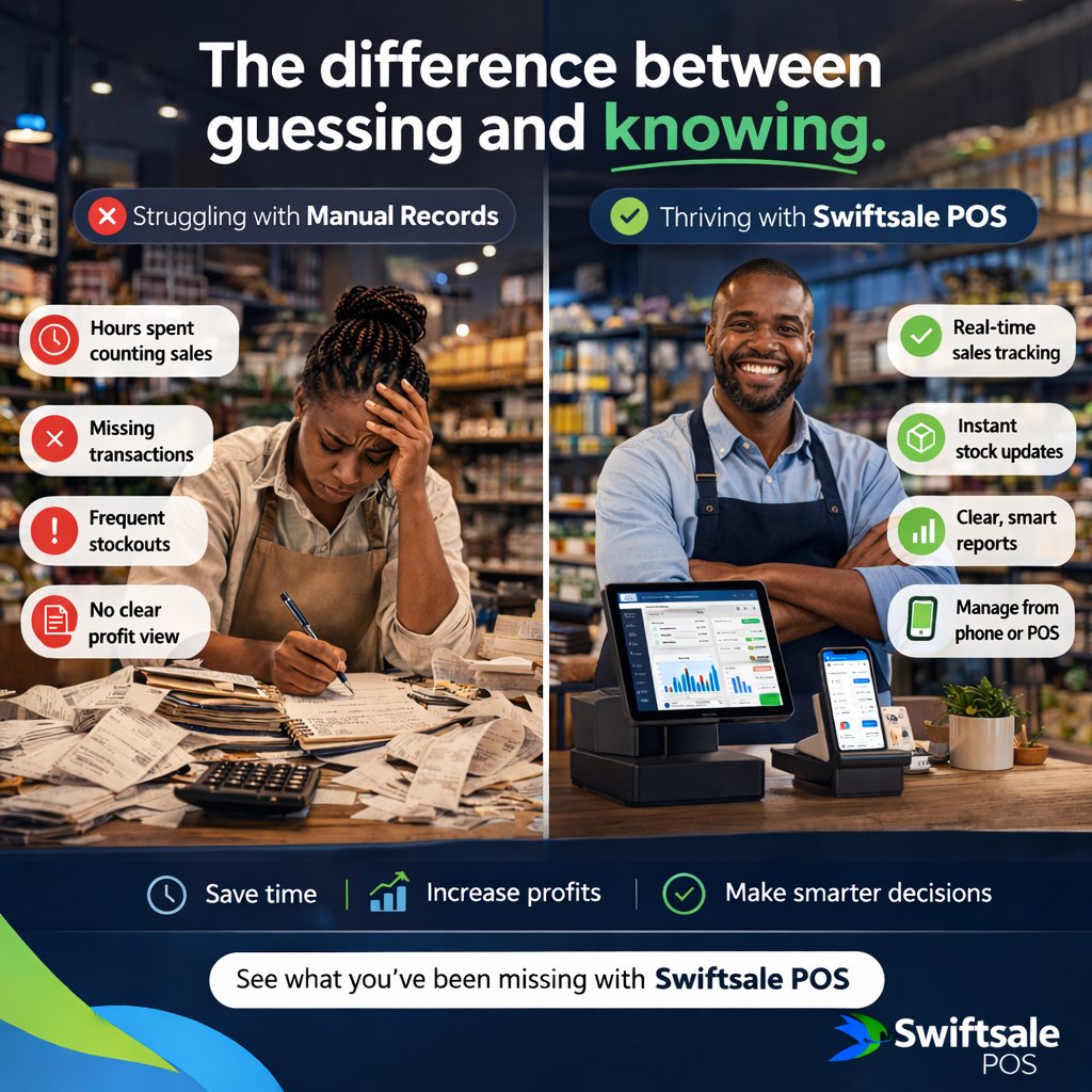 Most businesses don’t fail because of a lack of customers.
They fail because they don’t see what’s really happening inside.
Sales are happening — but not tracked properly.
Stock is moving — but no one knows what’s running out.
Money is coming in — but profits are unclear.
That’s