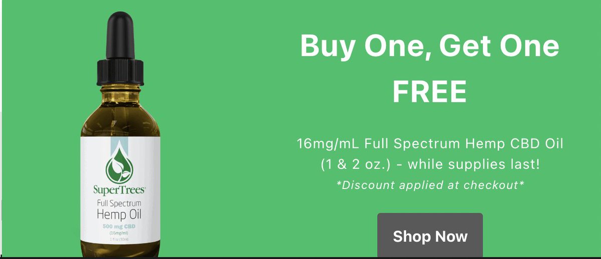 supertreesbotan's tweet image. While supplies last!! BOGO on our best selling CBD Oil. 

Head to the shop now!

hubs.la/Q04cq3z80

#CBD #CBDOil #Botanicals #HempOil