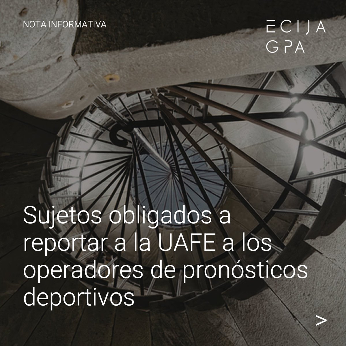 📌Nota Informativa | Sujetos obligados a reportar a la UAFE a los operadores de pronósticos deportivos.

Nuestro equipo de Compliance de ECIJA GPA, presenta una nueva nota informativa sobre la inclusión de los operadores de pronósticos deportivos como sujetos obligados a reportar