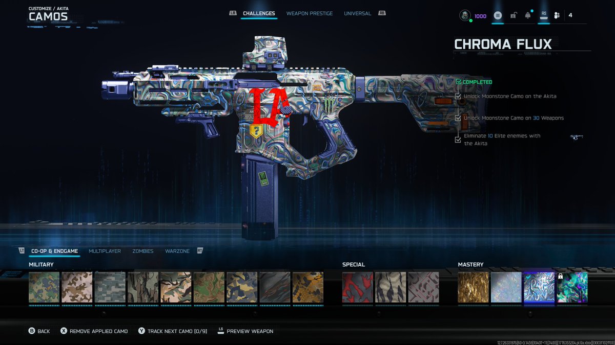 TODDzillaInLA's tweet photo. Akita Chroma Flux unlocked ๐ฅ
#BlackOps7 #EndGam https://t.co/cNyaTSblDu