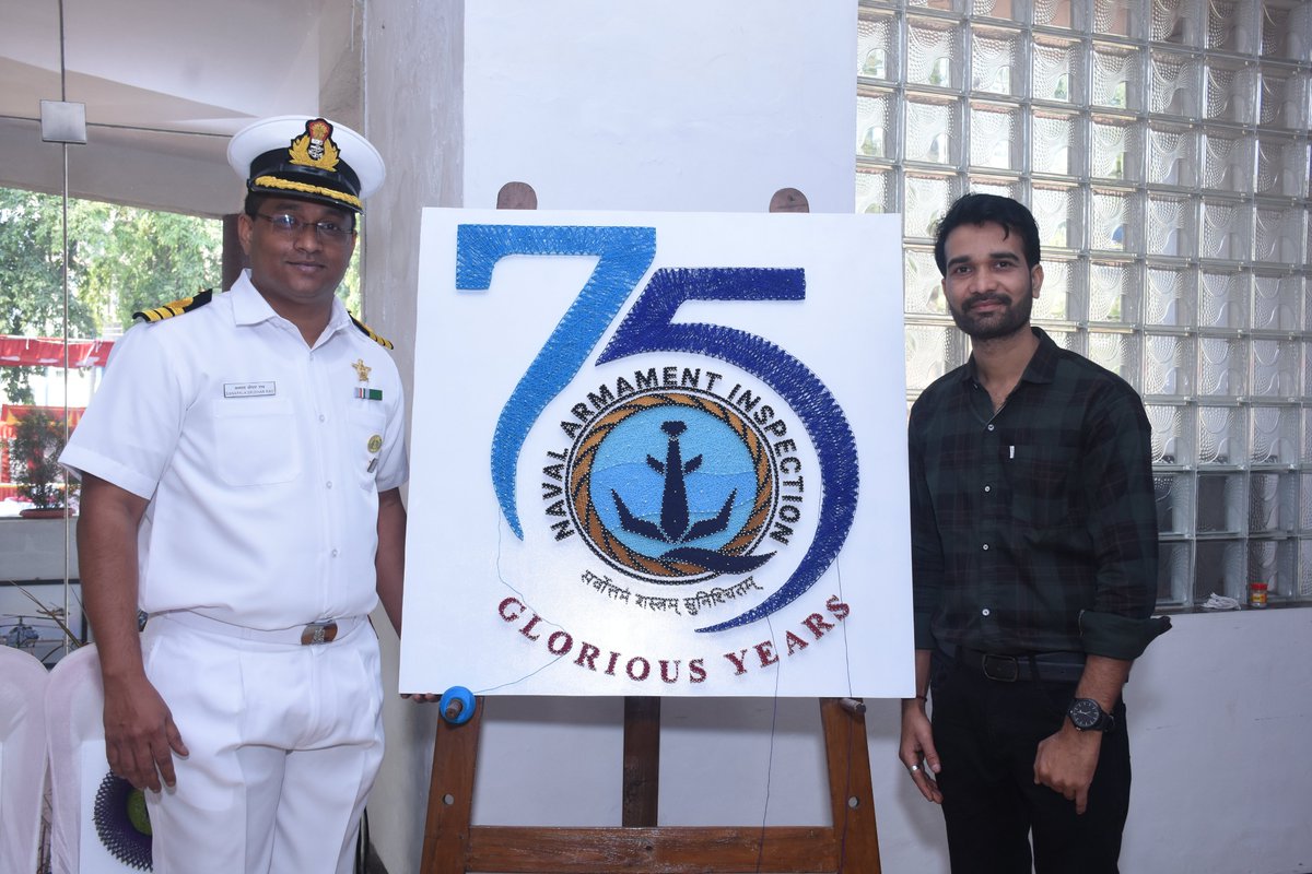 ryart_stringart's tweet photo. Ryart Crn
75 Years of Glory – Indian Navy String Art Tribute 🇮🇳⚓ This artwork is a special tribute celebrating 75 glorious years of the Indian Navy. I had the incredible opportunity to create this 75-year logo string art live at the Karanja Naval Base, along with Navy officers. https://t.co/Lot6AzgeXf