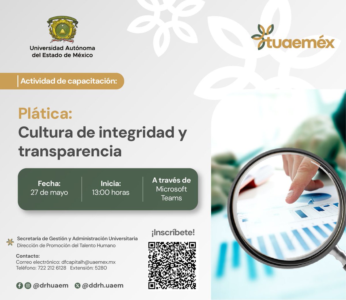 ddthuaemex's tweet photo. 🔎🏛️ Construyamos confianza desde la integridad
Fortalece la confianza y el compromiso dentro de tu organización
🔗 Inscríbete aquí: https://t.co/bmpOM8sMq9

#tuaemexdpthtuaemexsgau
#tuaemexdpth https://t.co/TB3ah4DNzT