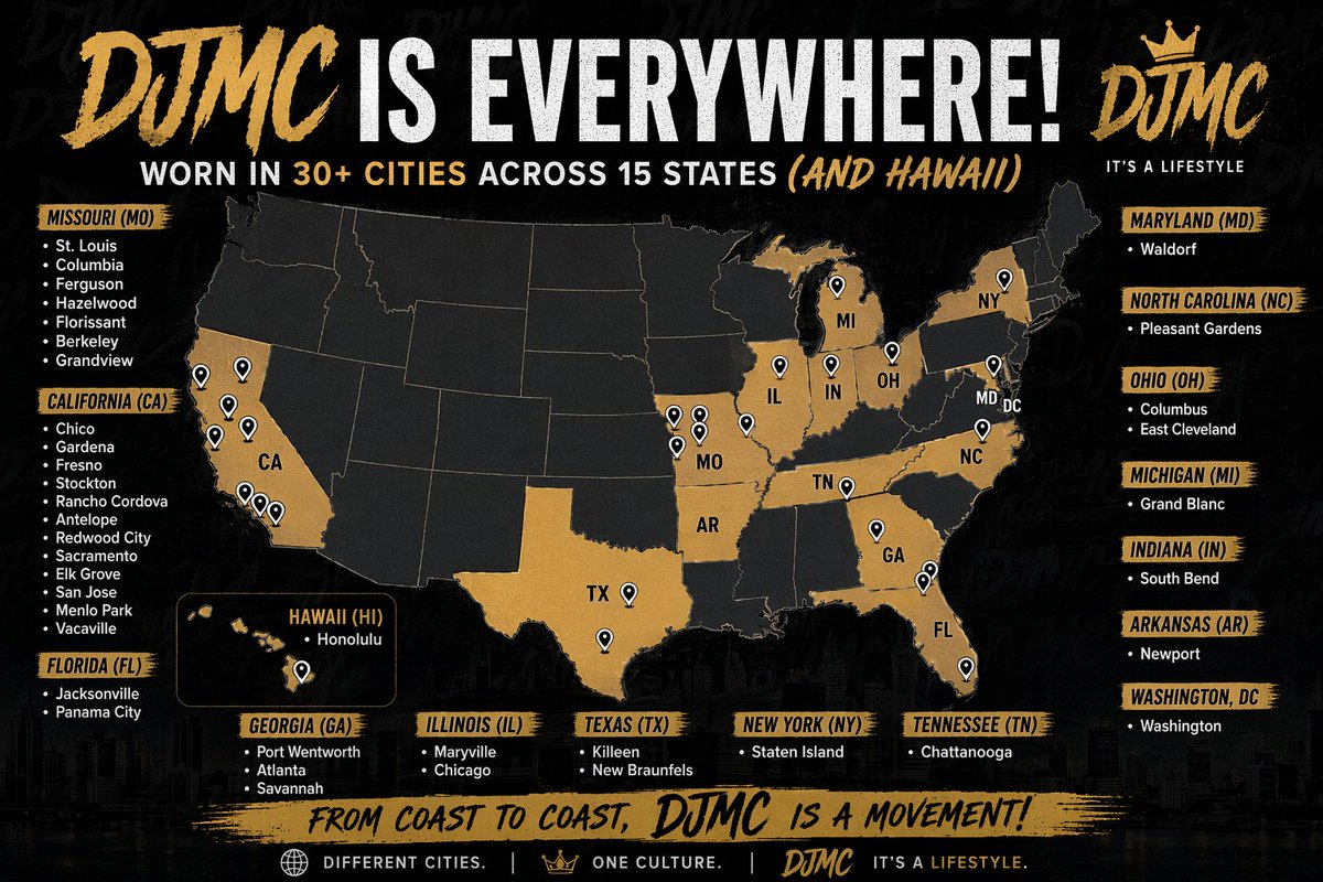 DJMC72's tweet image. DJMC IS EVERYWHERE.
30+ cities 15 states Hawaii too 🌎
We just getting started
Big drop coming in May 👀
dontjudgemeclothing.net
IG @dontjudgemeibeinthesestreets
#DJMC #DontJudgeMe #StreetwearBrand #FromCoastToCoast