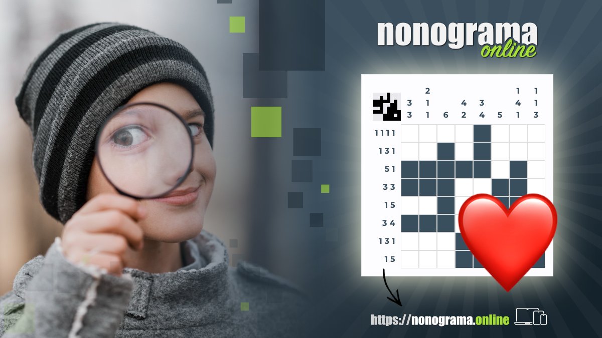 NonogramaOnline's tweet image. Acaba bien el día descubriendo el mundo de los nonogramas 🧩 ¡Descubre el #NonogramaDelDia y diviértete resolviendo este puzzle japonés! 

🧩 nonograma.online

#Nonograma #Puzzle #Picross #Rompecabezas #RetoVisual #JuegosLógica #NonogramaOnline