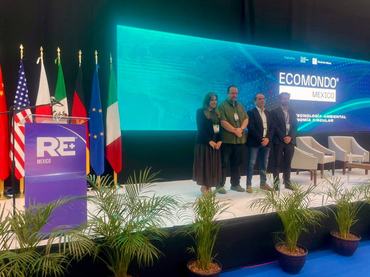 CEIAP_MX's tweet photo. Ayer, nuestro socio fundador @Mony_de_Swaan  participó en Ecomondo México 2026, destacando que la sostenibilidad y la economía digital deben avanzar de forma conjunta. Infraestructura como los data centers será clave para la competitividad y el desarrollo regional. https://t.co/NPWjIRJmzX