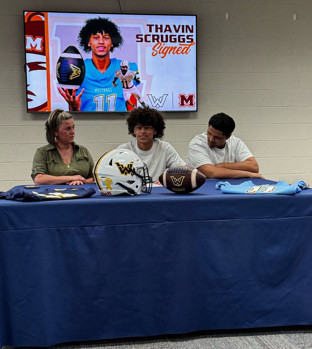 valley_fb's tweet photo. Excited for another one of our 2025 Mustangs to be playing at the next level. Thavin Scruggs will be continuing his academic and athletic career at Maryville College. 

#GoScots #MustangMade https://t.co/6kfQQ7GiEg