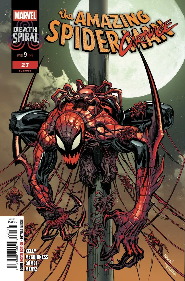 BuzzComics's tweet photo. Preview d'Amazing Spider-Man #27 (Legacy 991) par Joe Kelly, Carlos Gomez, Francesco Manna, @Ed_Mcguinness, Mark Farmer et Marcio @Menyz chez @Marvel #MarvelComics #Comics #SpiderMan #Venom #Carnage #DeathSpiral https://t.co/UF2SyzwPuT https://t.co/YN0O0Qufb7