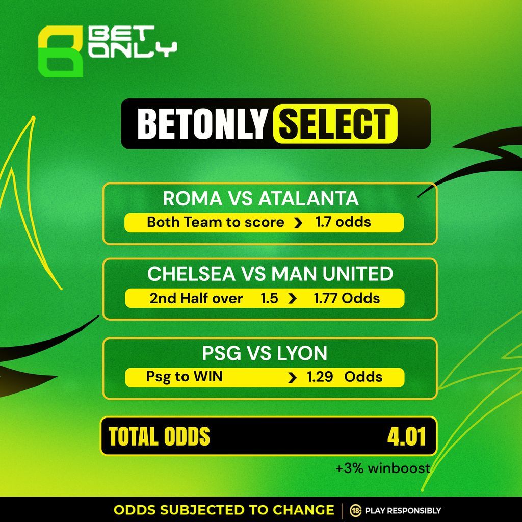 We’ve lined up the picks 🔥
~
Betonly selects are locked in at 4.01 odds with a +3% boost 
Build your ticket and chase the win

...
#betonly