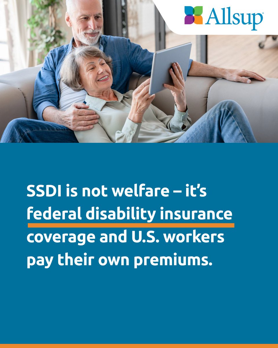 Allsup's tweet image. SSDI is federal disability insurance coverage you’ve earned through your work—not a handout.

Allsup helps individuals apply for SSDI and appeal denied claims.

Learn more: allsup.com/your-ssdi/appl…

#SocialSecurityDisability #ExpertHelp #SSDI #ApplyForSSDI #AllsupSSDI