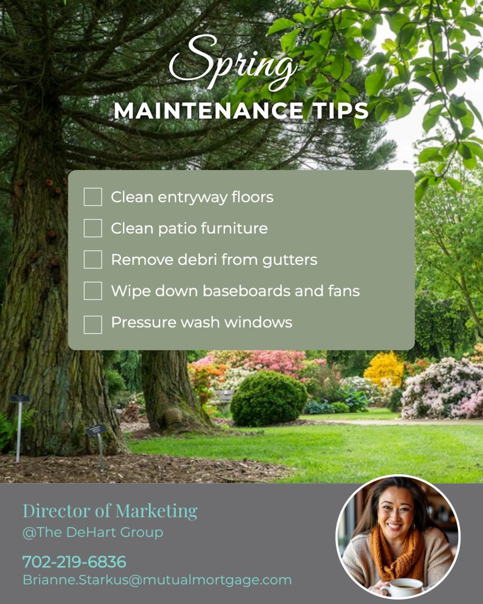 VegasMomIRL's tweet image. Spring is in full bloom 🌸—the perfect time to give your home some TLC!

A little seasonal maintenance = a fresher, cleaner, happier space 🌿✨

Are you an early bird or last-minute spring cleaner? 🧼

#springcleaning #springchecklist #bristarkus #astarkdifference #bizdev