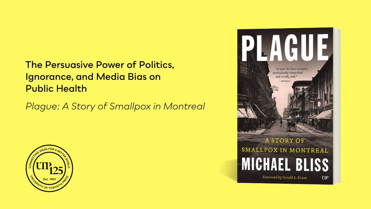 utpress's tweet image. "Vaccine hesitancy has increased in Canada since the emergence of #COVID19 in 2020, but the global #pandemic was not the first time in our history when Canadians lost confidence in our public health system." —Gerald A. Evans
Read an excerpt from Plague: bit.ly/4tQbJCB