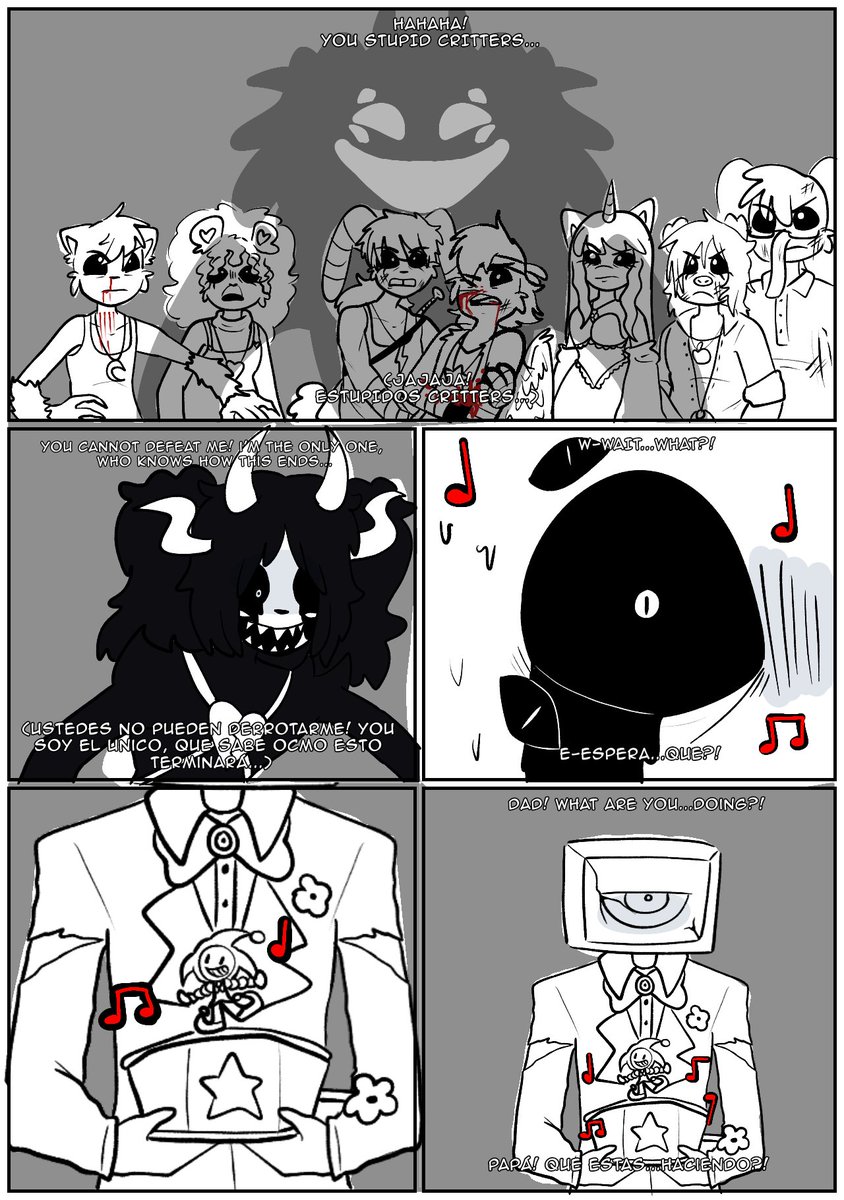 LuluItsLazy's tweet image. Idea of how #LazyCrittersAU lore side ends!
This is the end of the lore, i did it like this cuz i still want to change some things. But! Should i keep this ending? Let me know! Hehe

Byebye♡

#SmilingCrittersAU