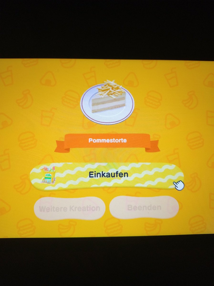 erste Kreation im spiel erstmal ne leckere Pommestorte