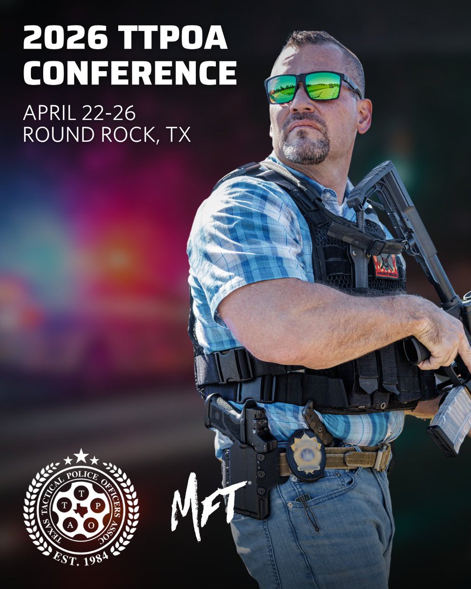MF_Tactical's tweet image. Texas LEO’s, this one’s for you! The 2026 TTPOA Conference is happening April 22-26, with tons of exhibitions, panels, and classes - you don't want to miss this show. We’ll be showing off our best gear  - come say hi!

#MissionFirstTactical #MFT #TPPOA2026