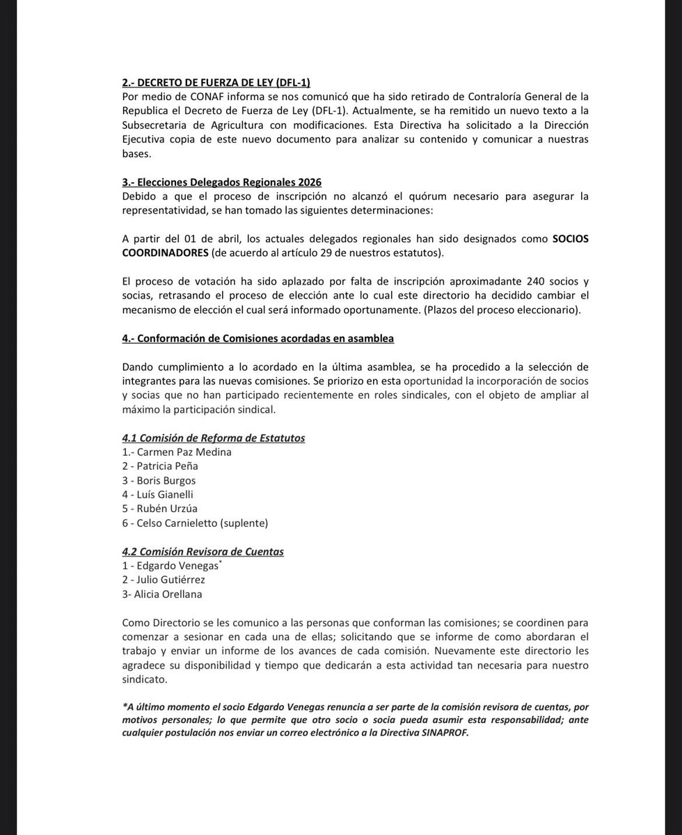 Sindicato de profesionales Conaf tweet media
