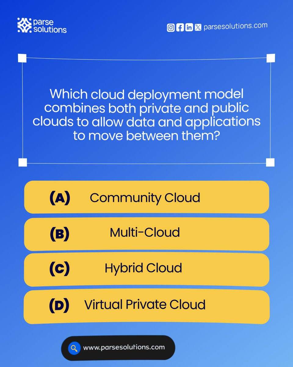 ParseSolutions's tweet photo. Let’s see how great your cloud computing knowledge is!
 
Drop your answer in the comment⬇️
 
#Parsesolutions #CloudComputing #TechTrivia #TechKnowledge #TypesofCloud https://t.co/6RtC9o6vdv