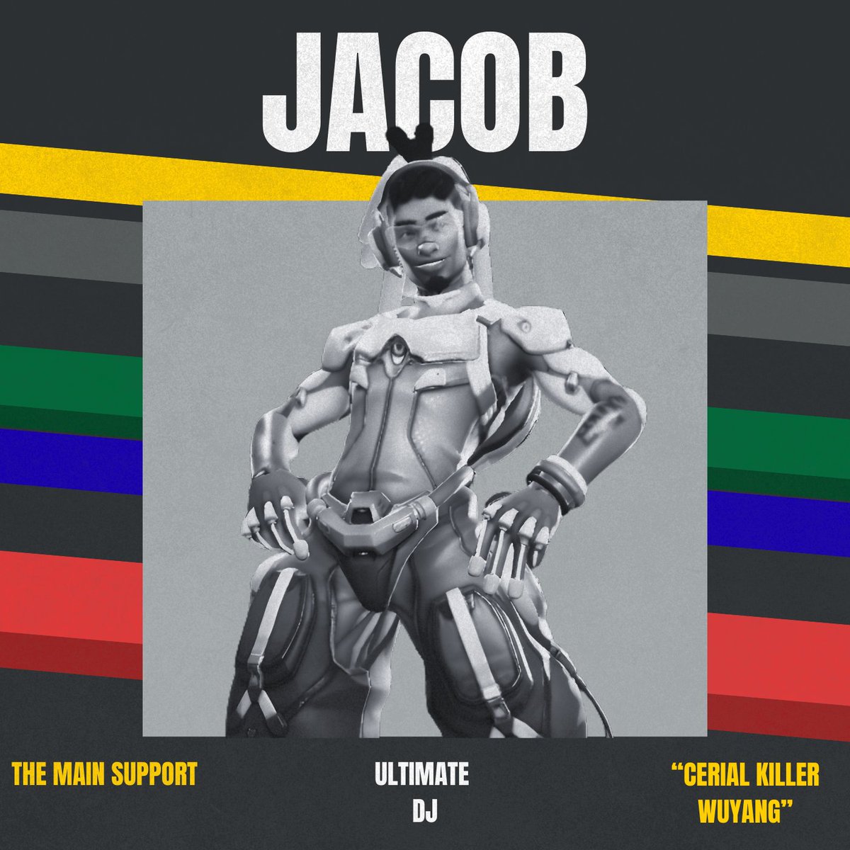OWWCRhinosZA's tweet photo. Introducing @owJacob, the Main Support 💉 for our Conference Cup Roster! 

#RhinosWin #OWWC2026 https://t.co/nQ5JkIsxj1