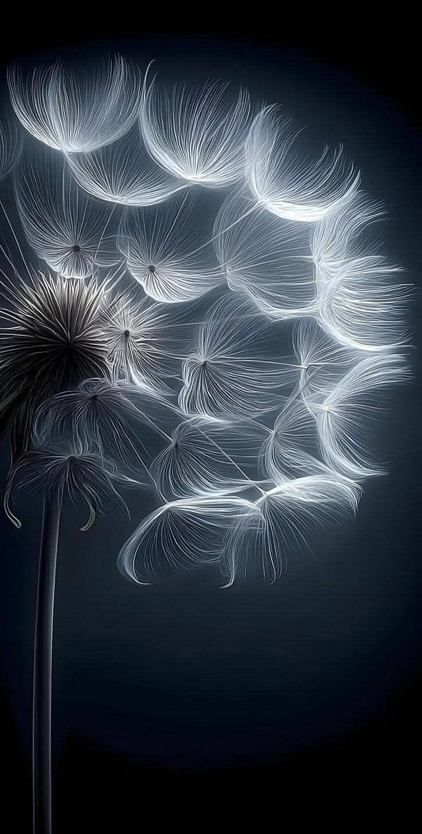 ruhinrhyme's tweet image. A crown of silver, spun in night,
Each filament a ghost of light.
It waits upon a breathless air,
To scatter wishes everywhere.
Fragile silk and stems of glass,
Watching all the shadows pass.
A fleeting bloom, a silent seed,
Everything a dreamer needs.

#poetry #wishes #dream