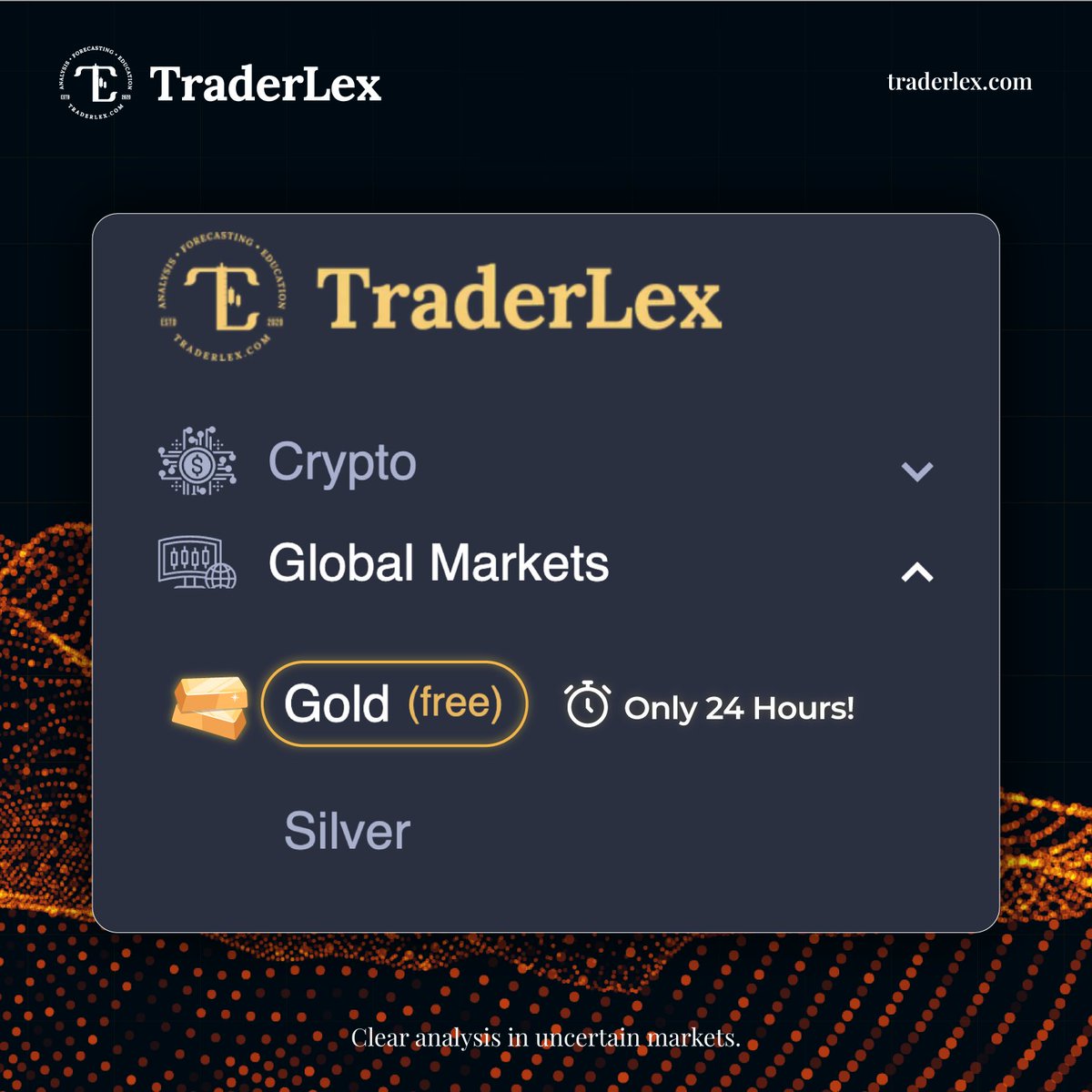 traderlexcom's tweet image. 24 hour FREE access to #gold analysis has started!⏳

Experience our technical depth for free. All Gold analysis is open until tomorrow. 

Take a look and let’s discuss in the comments.
🔗 traderlex.com 
#xau #xauusd #forex