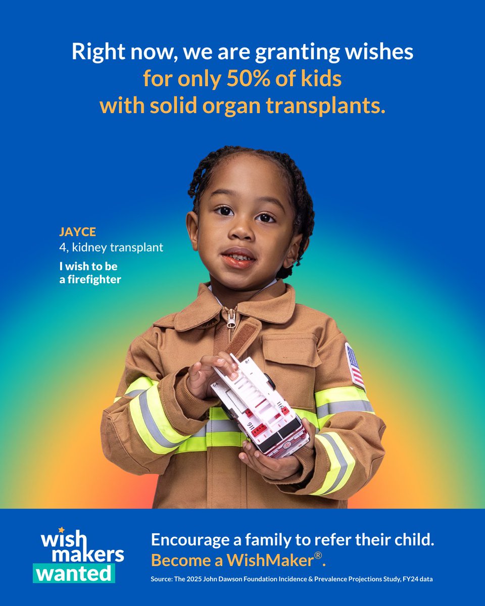 makeawishla's tweet photo. This World Wish Month, we’re celebrating the hope and joy a wish brings to children with critical illnesses. Visit the link below to get involved and be part of the mission this month. 
https://t.co/9flnHR21Nf
#WorldWishMonth #MakeAWishGreaterLosAngeles https://t.co/rwZdRyz4p7