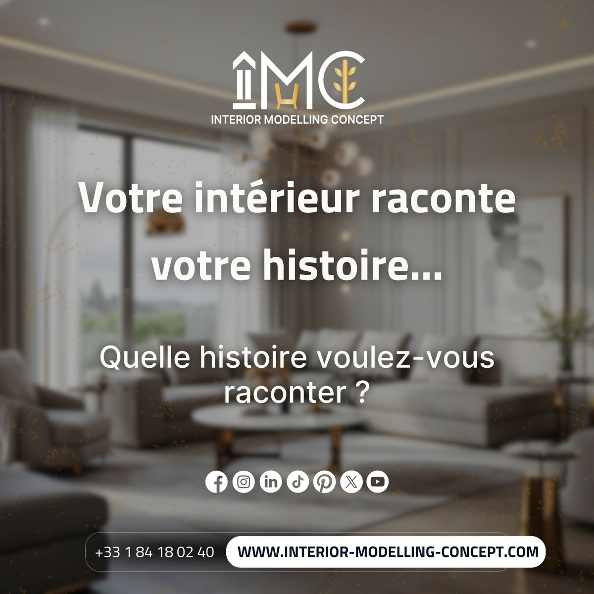 IMC__officiel's tweet image. Votre intérieur raconte votre histoire... Quelle sera la prochaine page ?

Votre vision, notre expertise.
Contactez-nous : 📞 +33 1 84 18 02 40 🌐 interior-modelling-concept.com
#Design #Inspiration #Architecture #Storytelling #IMC #HomeDesign