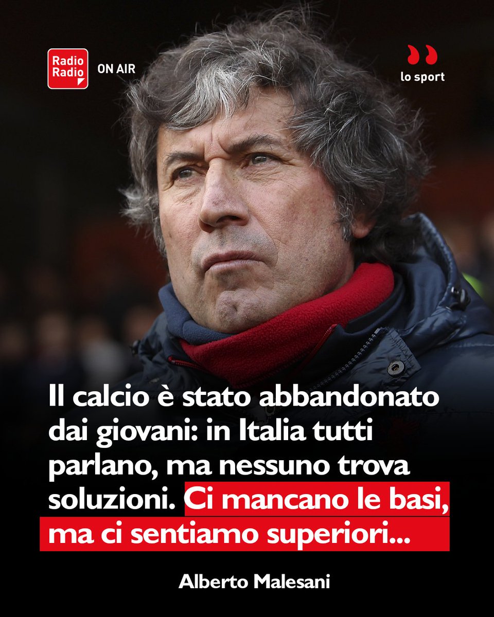RadioRadioWeb's tweet image. 📽 #Malesani senza filtri sul calcio italiano 
(VIDEO COMPLETO NEI COMMENTI👇)

Dall’impresa col #Parma fino all’addio alla panchina, l'ex allenatore torna a parlare in un'intervista esclusiva e lo fa senza giri di parole

😱Siete d'accordo con lui? Scrivetecelo qui sotto