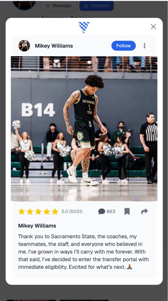Mikey Williams decides to enter the transfer portal! Through The Branded App on Instagram. The best recruitment platform.