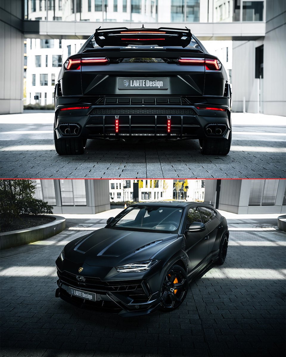 autoevolution's tweet image. The master craftsmen @lartedesign have completed a unique LARGENDA installation on a Lamborghini Urus S — finished entirely in matte black pre-preg carbon fiber at the company's facility in Erkrath, Germany.

#lamborghini #urus #lartedesign #bodykit #tuner #customkit