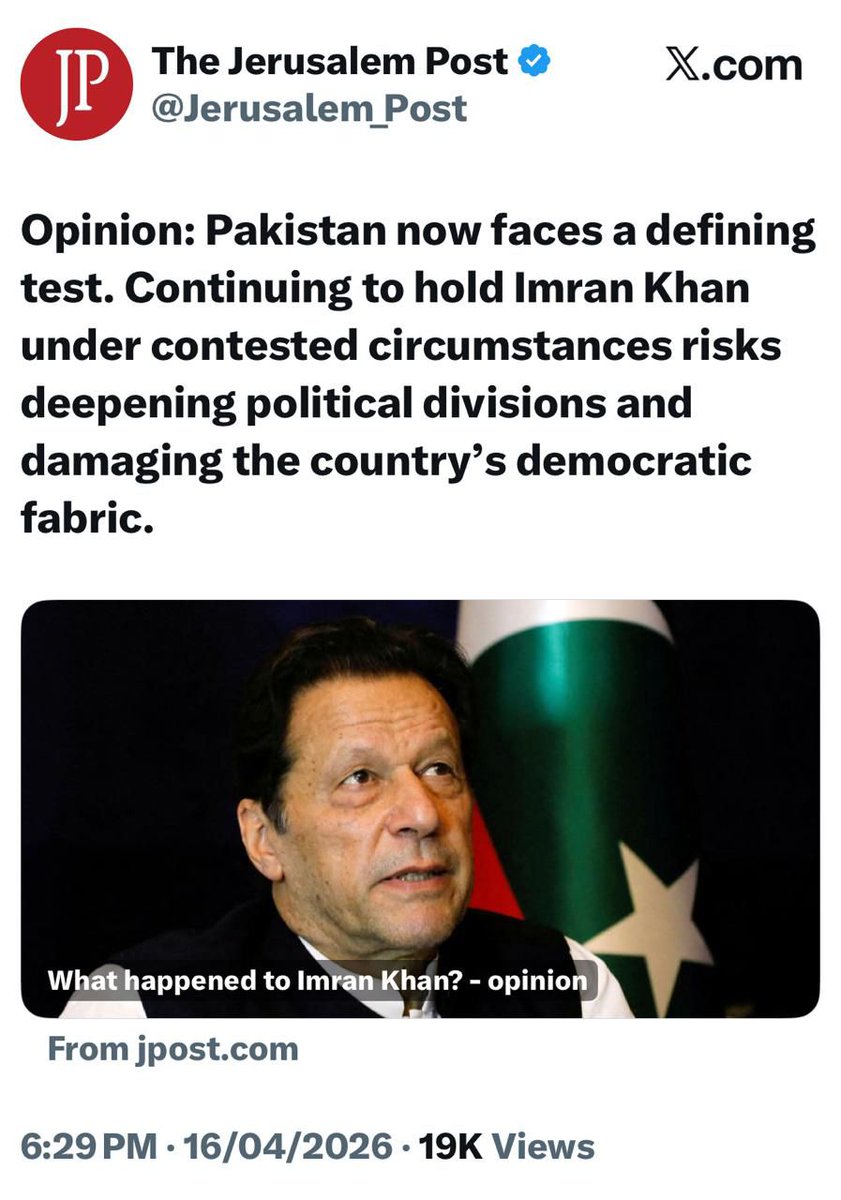 Goldsmith’s desperate attempts to protect his investment in Imran Khan have reached a new low. As the world acknowledges Pakistan's progress, Israel’s endorsement of a convicted criminal reveals the true hands pulling the strings from abroad. The agenda is now transparent.