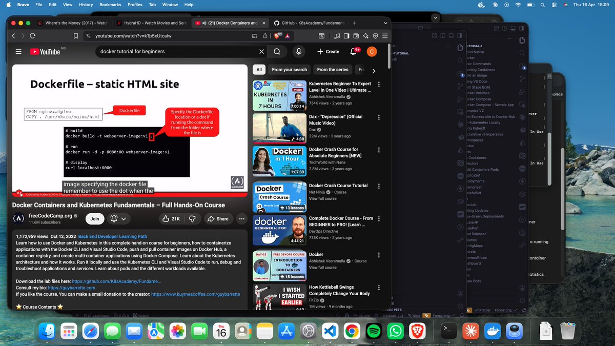 phillips464's tweet image. Paused my Docker + Kubernetes learning earlier this year. School, exams, shipping products.

Exams are done. First thing I opened? A Docker tutorial.

Containers -&amp;gt; Kubernetes -&amp;gt; deep system design. Let's go. 🐳

#DevOps #Docker #Kubernetes #BuildInPublic