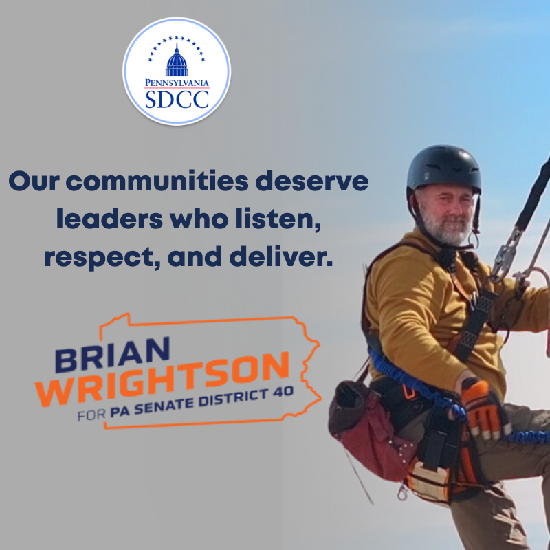 PaSDCC's tweet photo. Brian Wrightson is ready to lead with integrity, listen to our communities, and deliver real results for State Senate District 40. https://t.co/Ch5gqfpALS