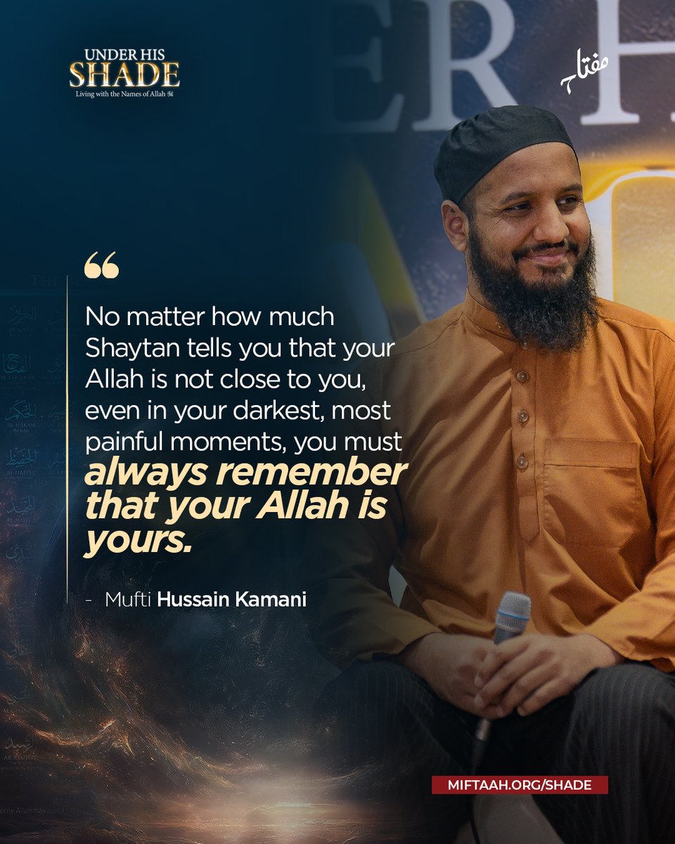 MiftaahInst's tweet photo. A few reminders that shift the way we see everything.

Reflections from our Under His Shade Conference, a space to reconnect with Allah through His Names and grow in understanding and faith.

Join us at our next gathering: https://t.co/4d3f5ieBXx https://t.co/rwmBp27fTX