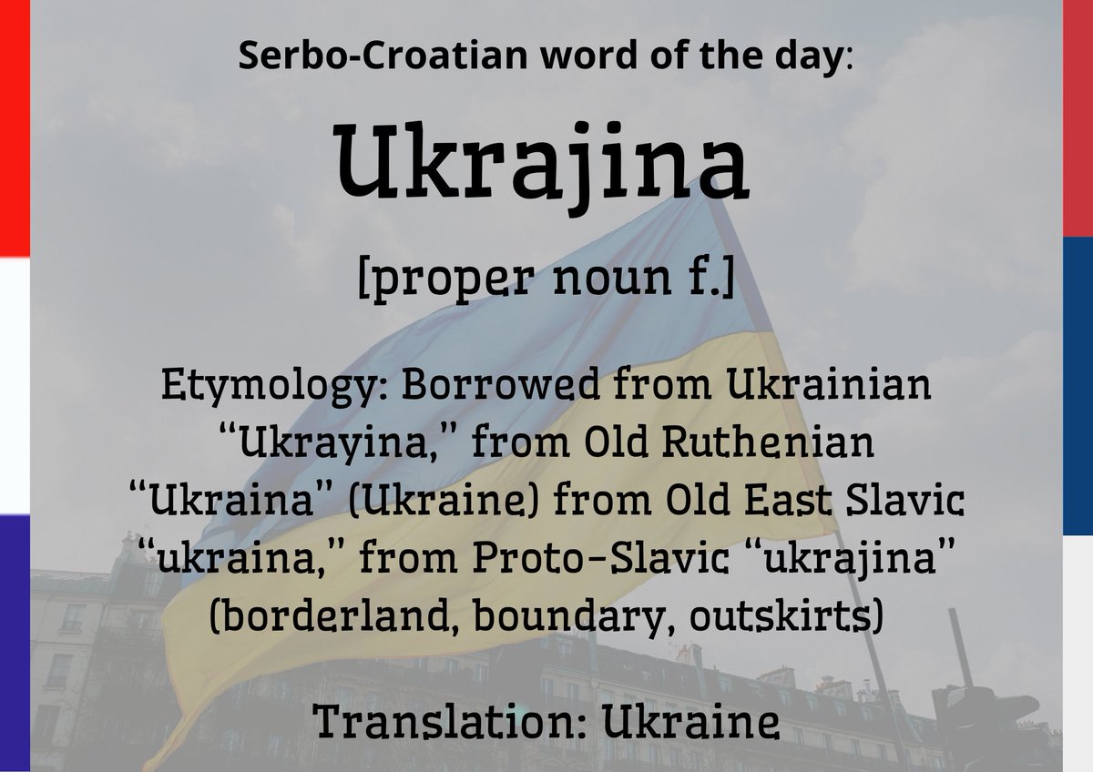 Serbo-Croatian Word of the Day 🇭🇷🇷🇸🇧🇦🇲🇪 tweet media